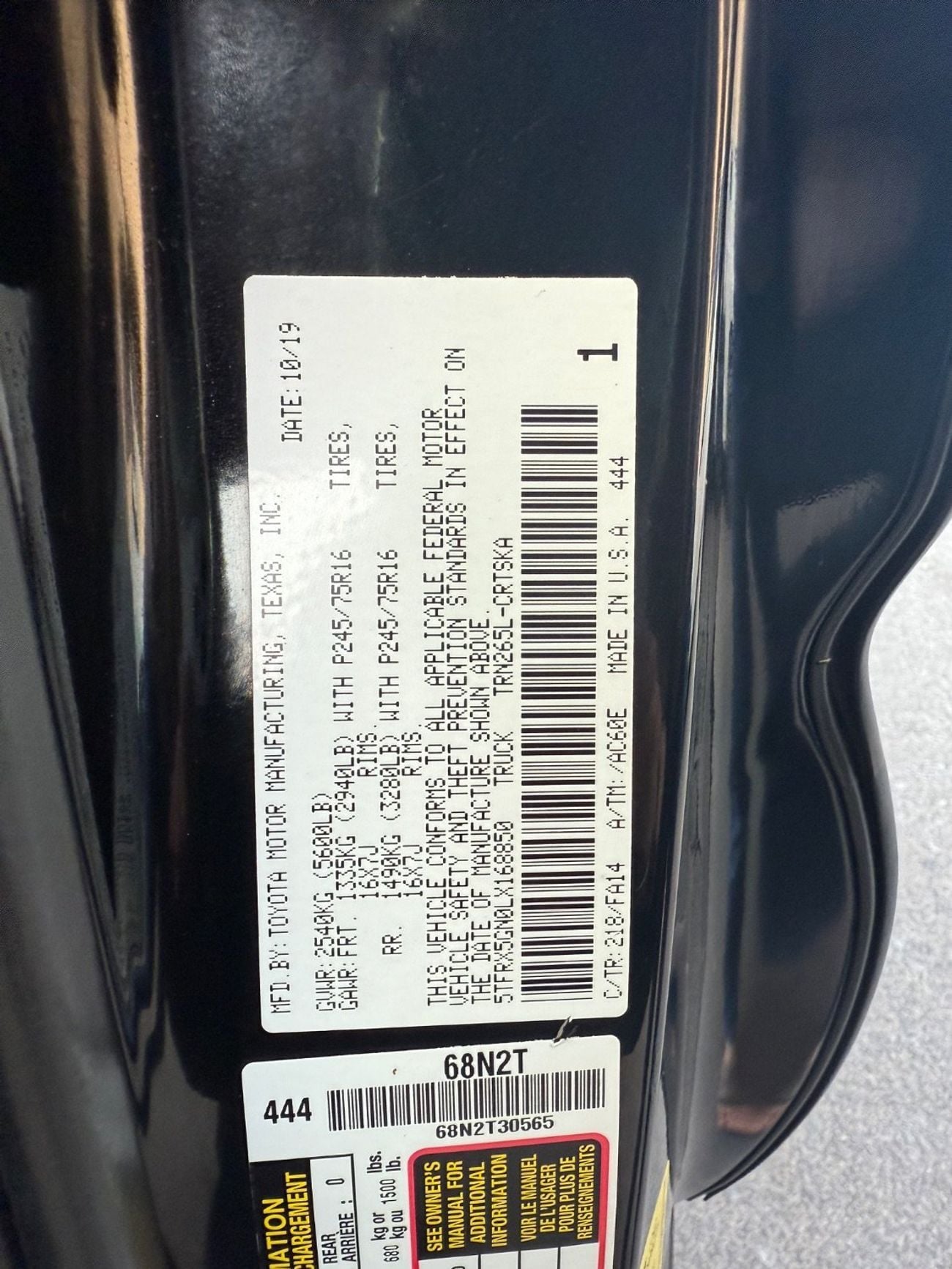 Toyota Tacoma 2020 TRD SPORT 2.7/V4 USA SPEC