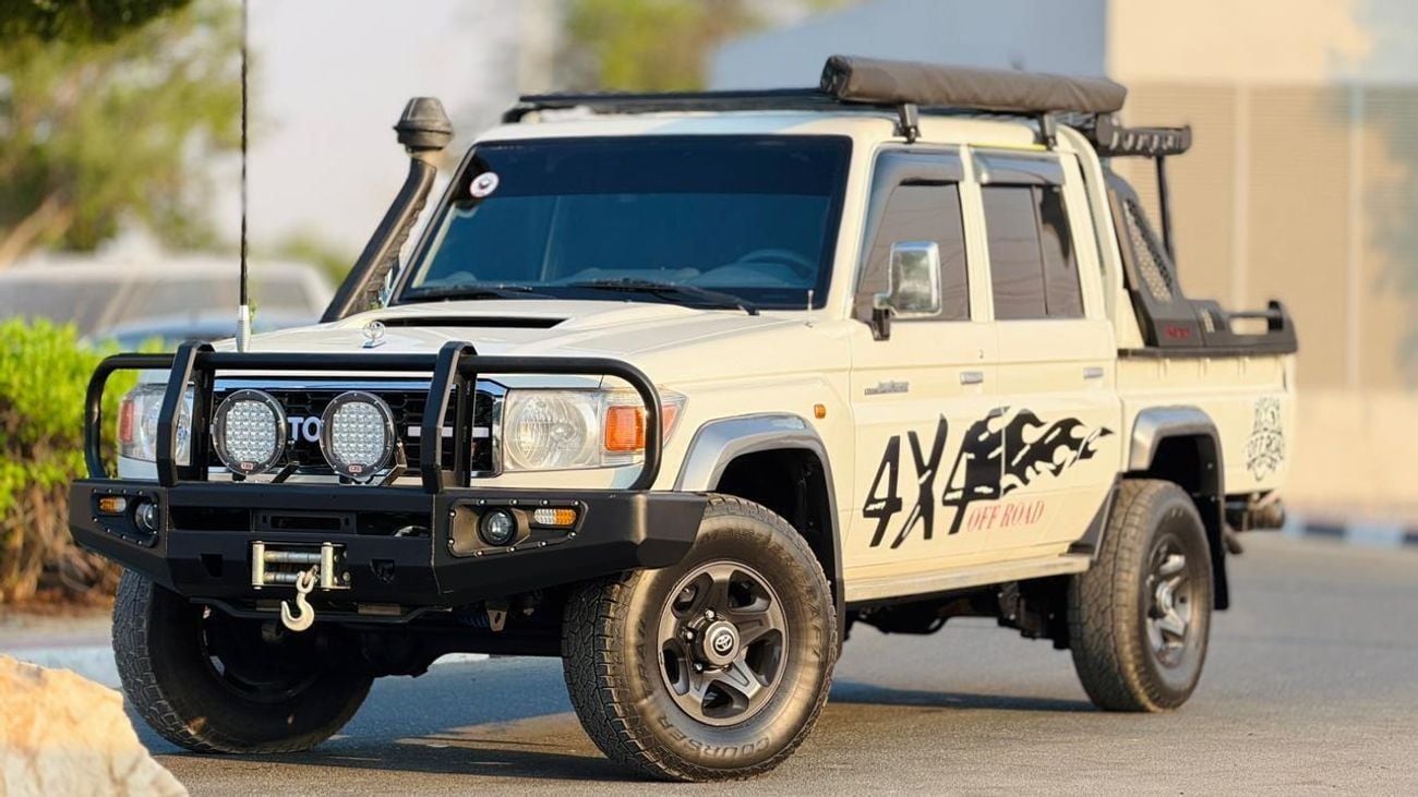 تويوتا لاند كروزر بيك آب FULLY OFF-ROAD MODIFIED | DOUBE CABIN | MANUAL TRANSMISSION | SIDE AWNING CAMPING TENT | 4.5L | LHD