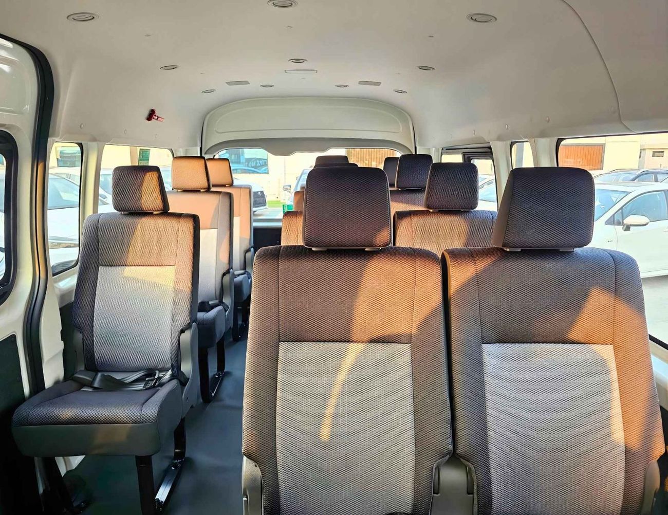 Toyota Hiace HIGHROOF / 13 SEATER / ABS+VSC / REAR CAMERA / 3.5L PETROL A/T / BLACK BUMPER / CODE# HPHRAB