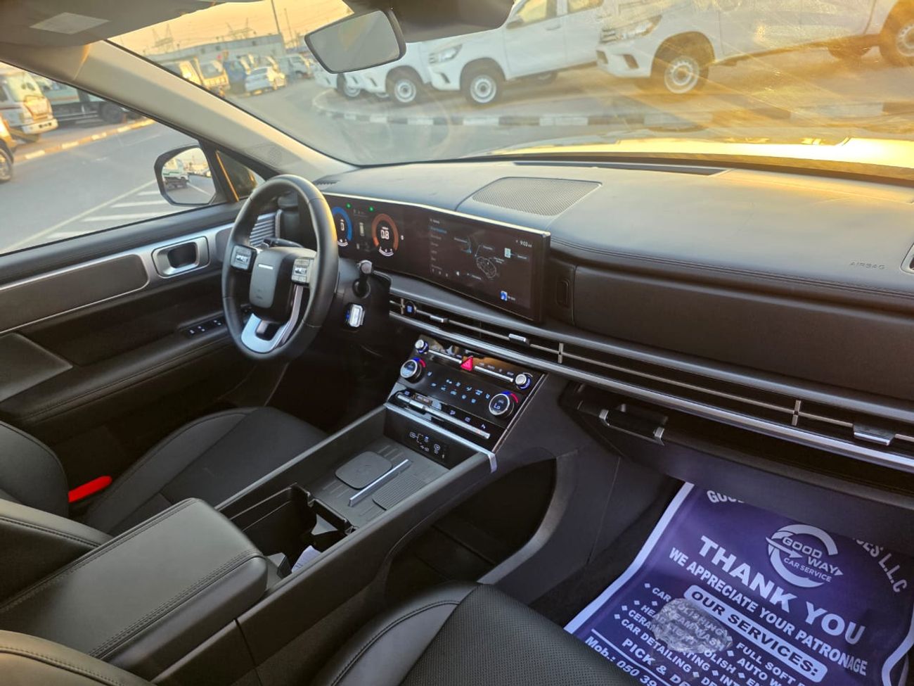 Hyundai Santa Fe 2025 Model Push button , Trunk automatic and original leather with 8 seatwe