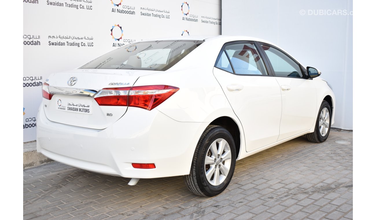 Toyota Corolla 2.0L SE 2016 GCC SPECS WITH ONE YEAR DEALER WARRANTY FREE INSURANCE