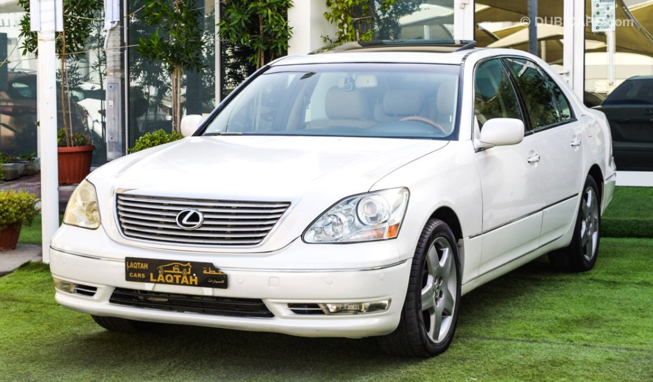 Lexus LS 430 Imported 1/2 Ultra 2006 model, white color, leather opening, wooden wheels, electric mirrors, electr