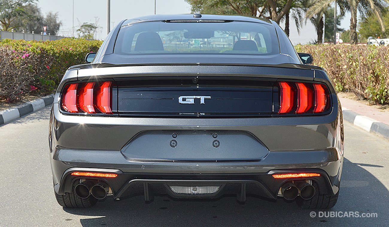 Ford Mustang 2019 GT Premium, 5.0 V8 GCC, 0km w/ 3Yrs or 100K km WTY + 60K km SERV # Carbon Fiber