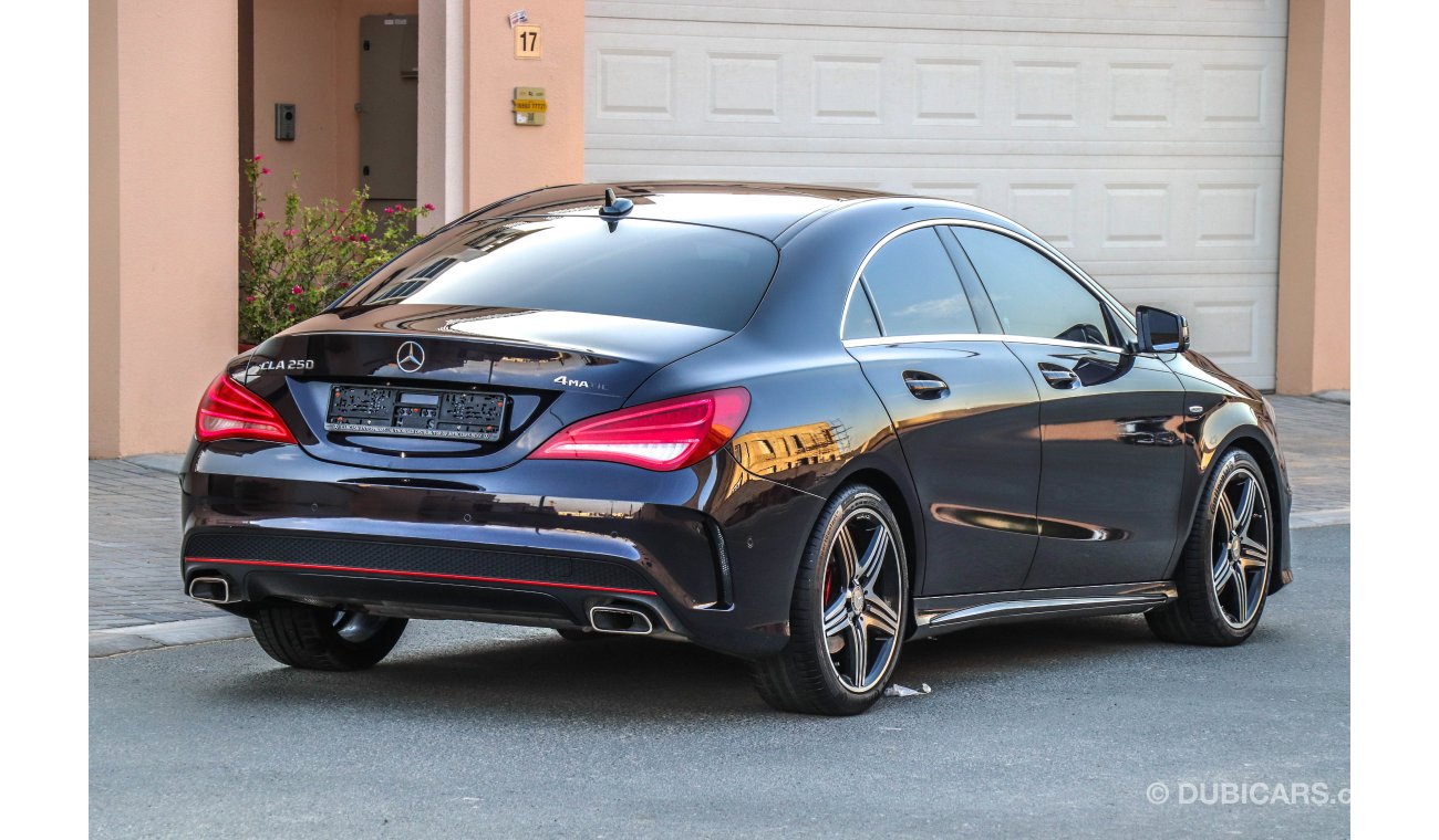 Mercedes-Benz CLA 250 AMG 2016 GCC under Dealer Warranty with Zero Downpayment.