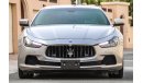 Maserati Ghibli 2016 GCC under 2 Years Warranty with Zero Down-Payment.