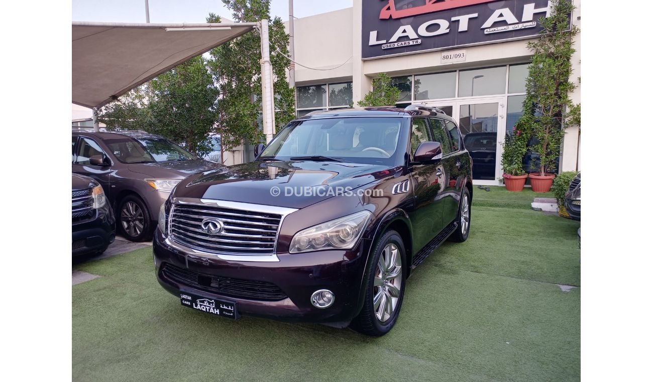 إنفينيتي QX56 خليجى صبغ وكالة موديل 2011 خمس كاميرات فتحة جلد مثبت سرعة تحكم رنجات حساسات بحالة ممتازة