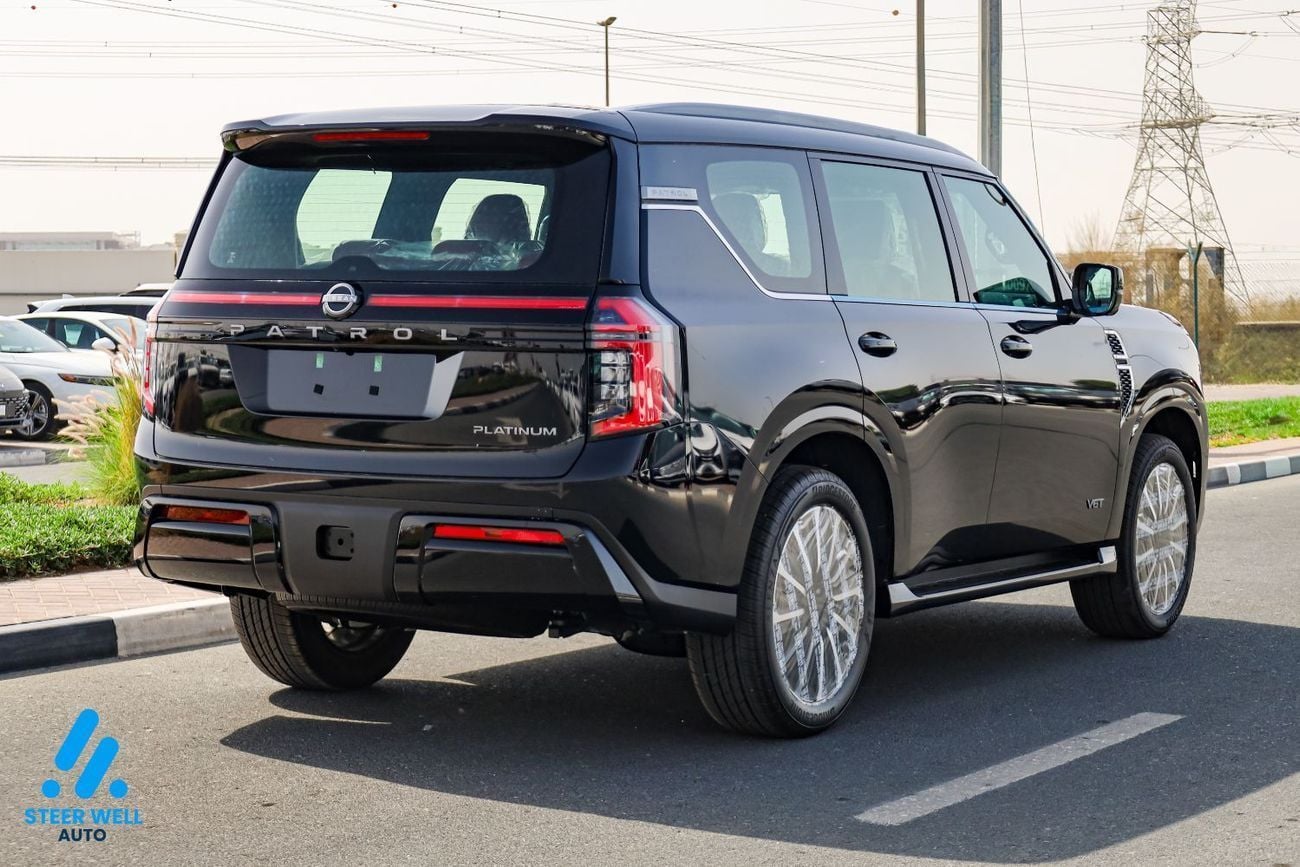 نيسان باترول LE Platinum | GCC | 3.5L V6 | AWD | Red Inter | 8-Seater SUV | Height Control | Export
