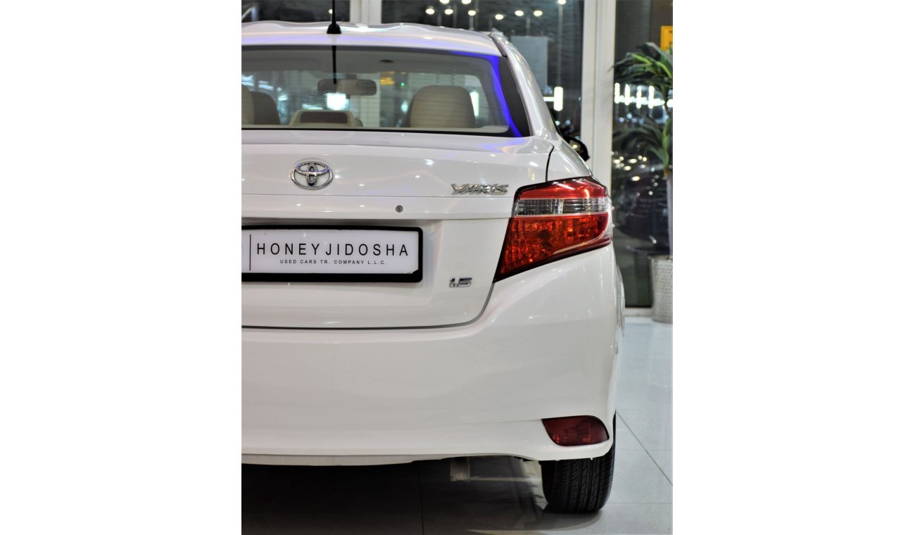 Toyota Yaris ORIGINAL PAINT ( صبغ وكاله ) Toyota Yaris SE 1.5 ( 2015 Model! ) in White Color! GCC Specs