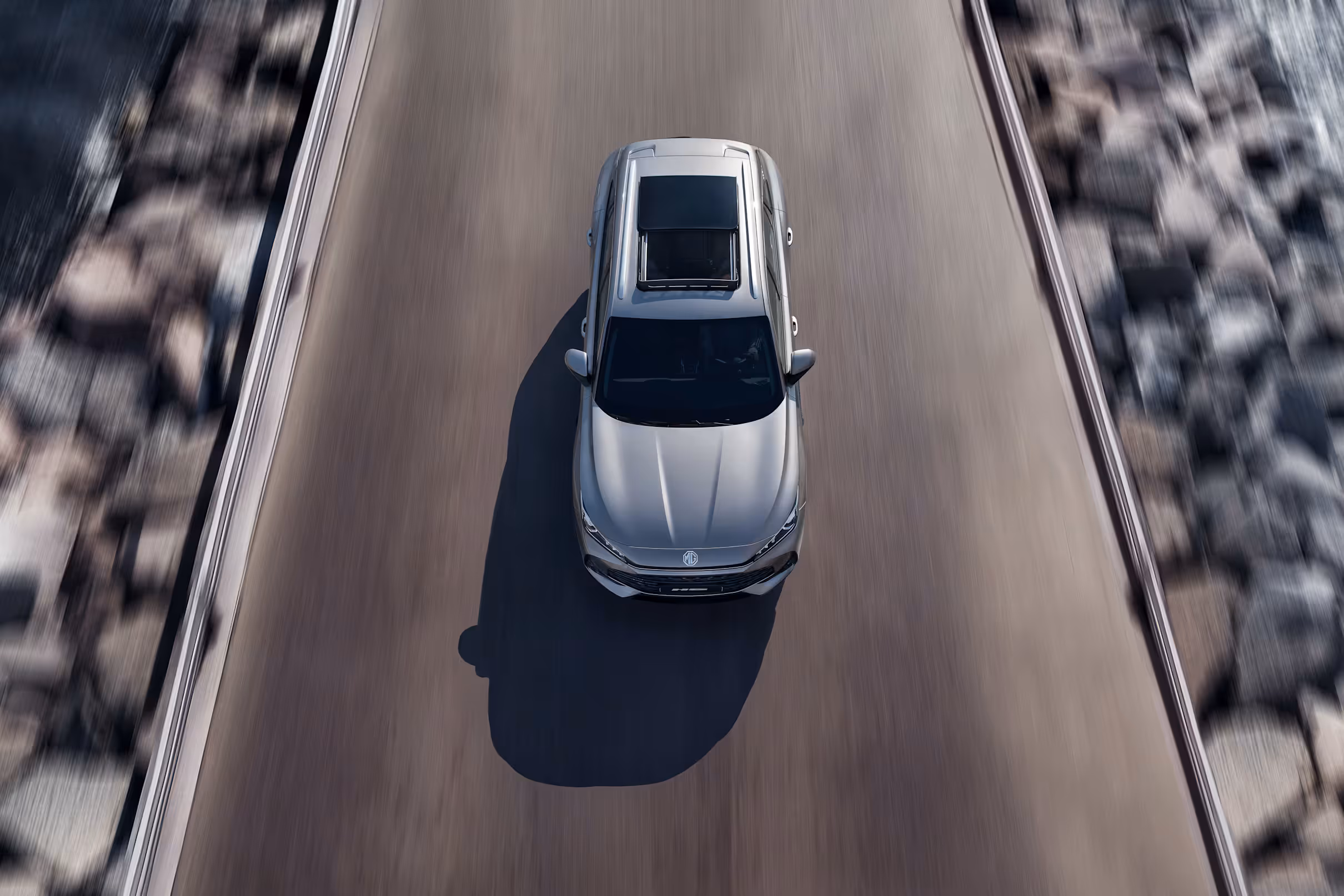 أم جي HS exterior - Top View