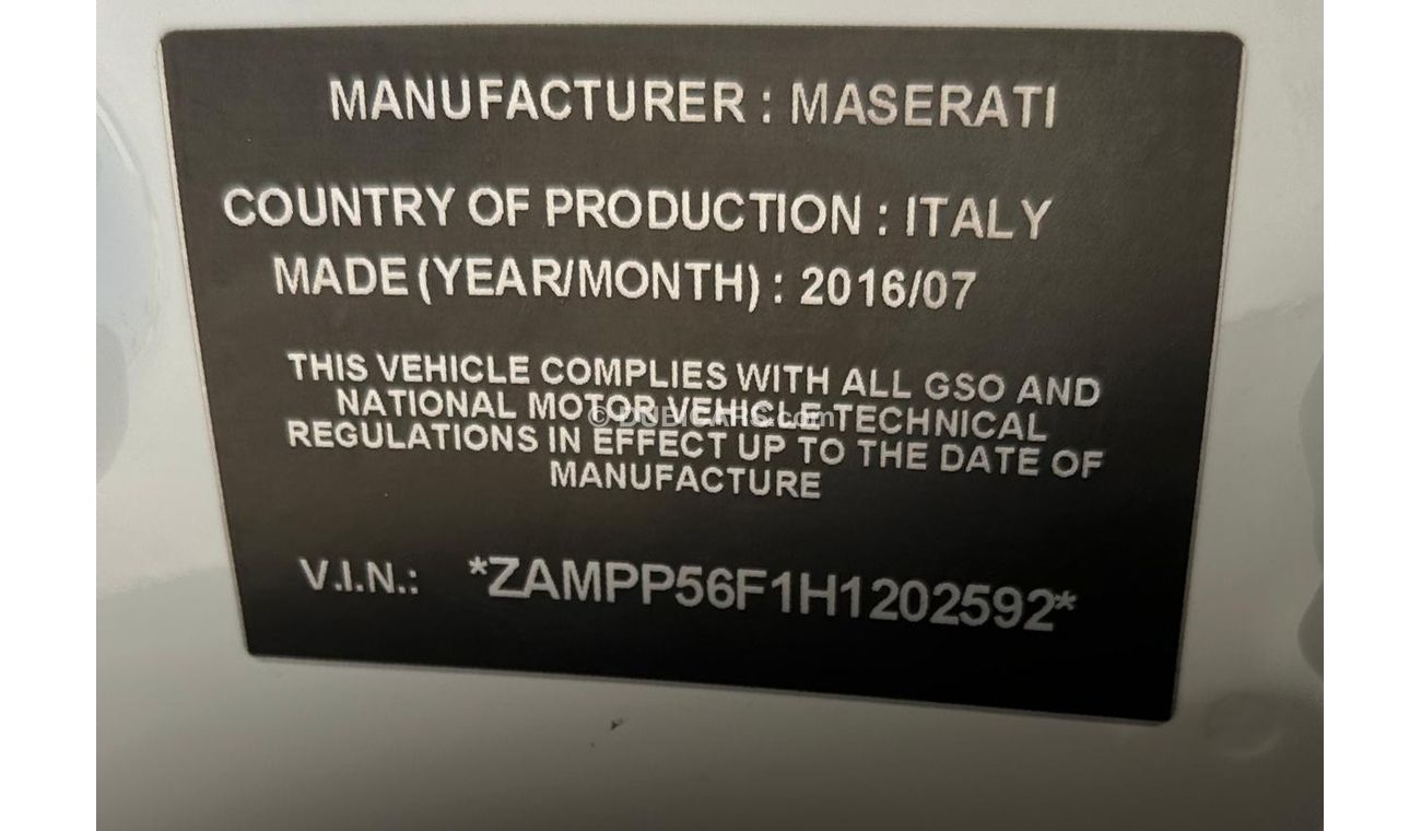 Maserati Quattroporte GTS Plus Maserati Quattroporte GTS  Full Option V8 2017 GCC 49,000 KM  Under Warranty