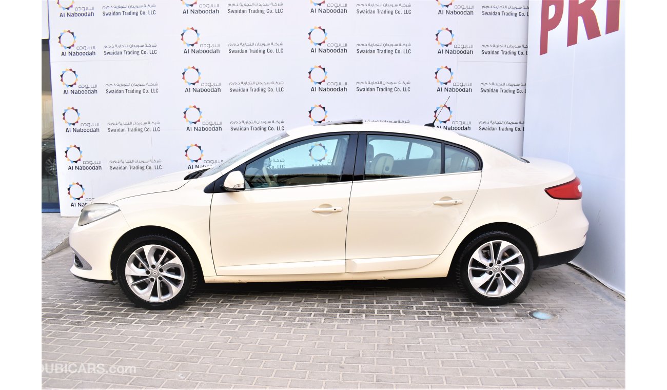 Renault Fluence | AED 740 PM | 0% DP | 2.0 LE FULL OPTION GCC DEALER WARRANTY