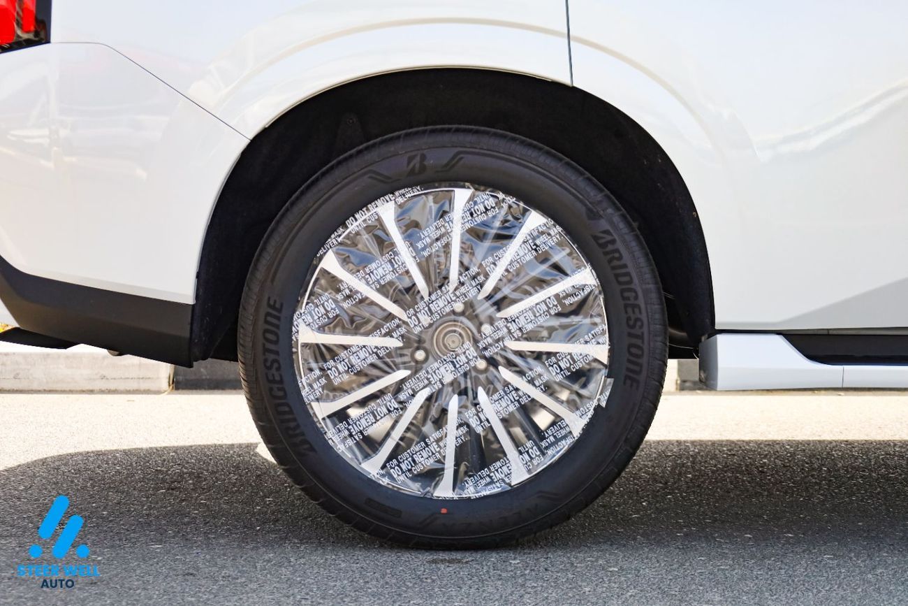 نيسان باترول LE Platinum 2026 | Twin-Turbo AWD | 9AT | Dual-Tone White & Black | Tan Interior | Height-Control