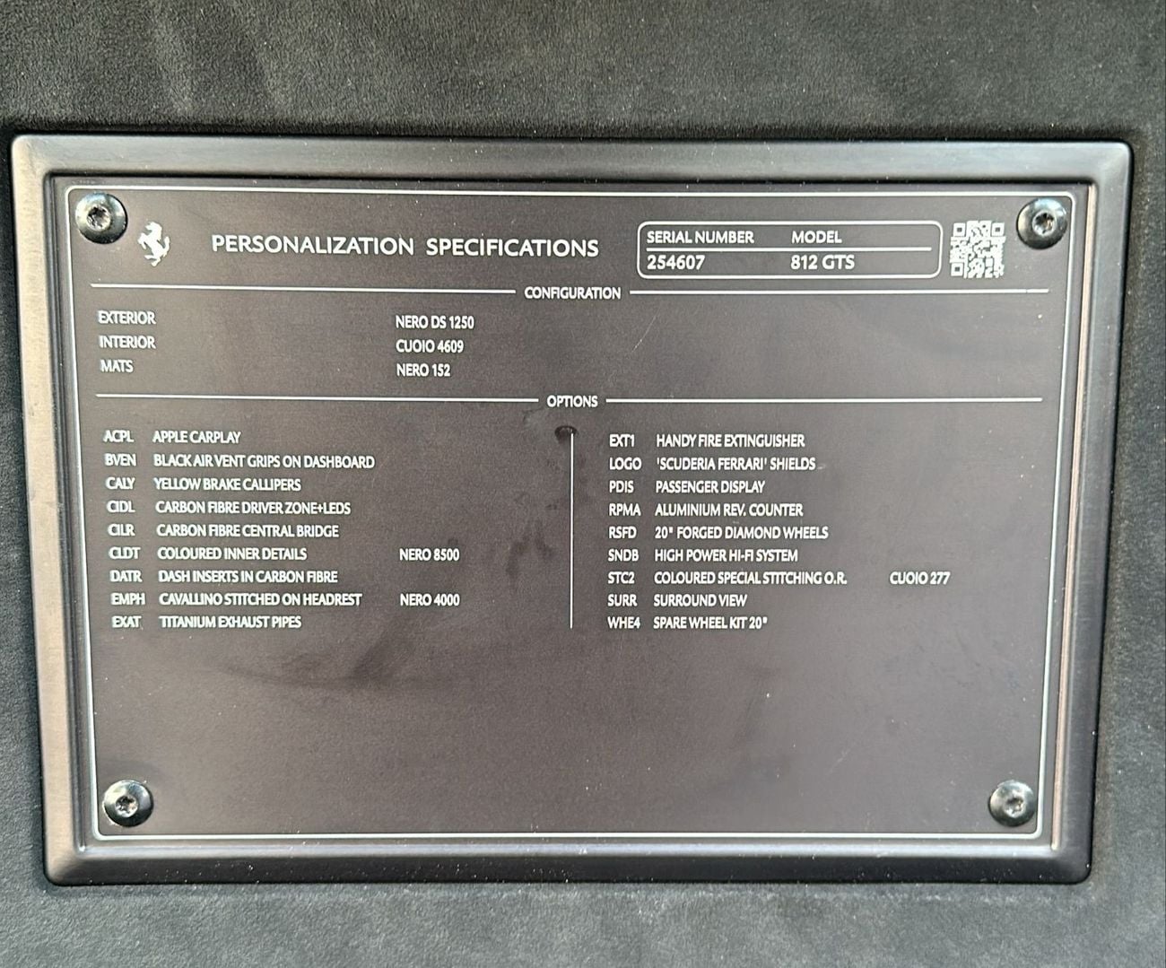 Ferrari 812 GTS full warranty and service history