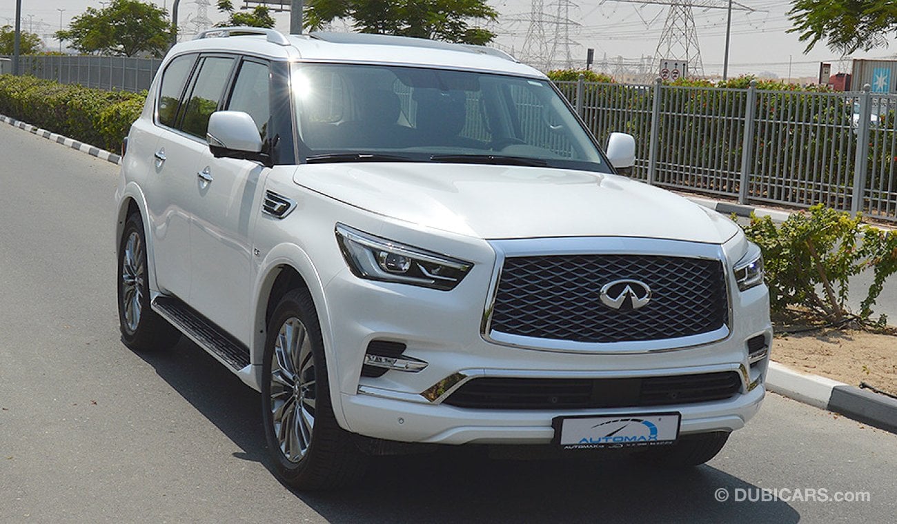 Infiniti QX80 2019 Luxury, 5.6 V8 4WD, GCC 0km w/ 5Yrs or 200K km Warranty + 2Yrs or 50K km Service from Dynatrade