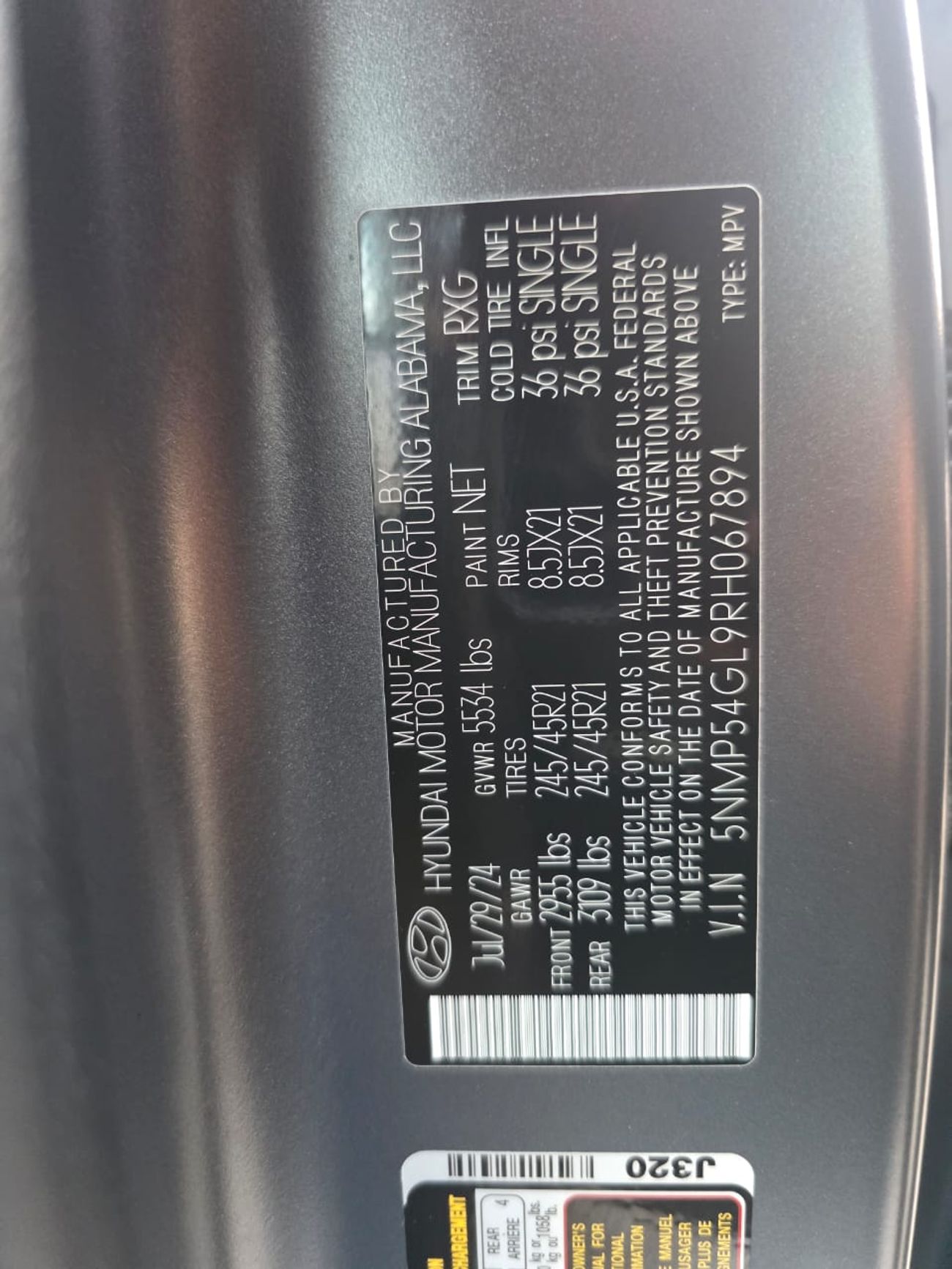 Hyundai Santa Fe 2024 Santa Fe Calligraphy Two sunroof , 360 camera and auto parking system