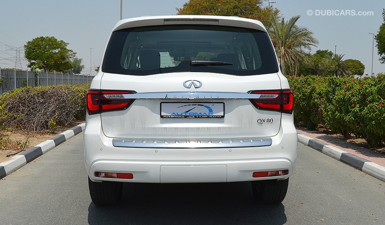 Infiniti QX80 2019 Luxury, 5.6 V8 4WD, GCC 0km w/ 5Yrs or 200K km Warranty + 2Yrs or 50K km Service from Dynatrade