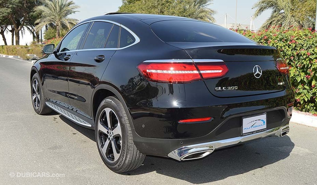 مرسيدس بنز GLC 300 Coupe, 4Matic 2019, 2.0L I4-Turbo GCC, 0km with 2 Years Unlimited Mileage Warranty