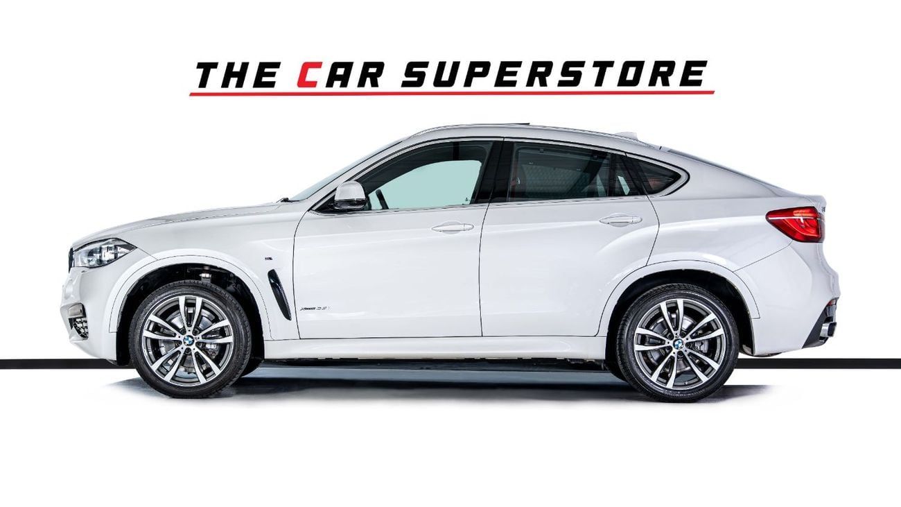 BMW X6 35i M Sport 3.0L X-Drive-MSport-GCC-Pearl White-Premium Red Leather Interior-M Sports Seats