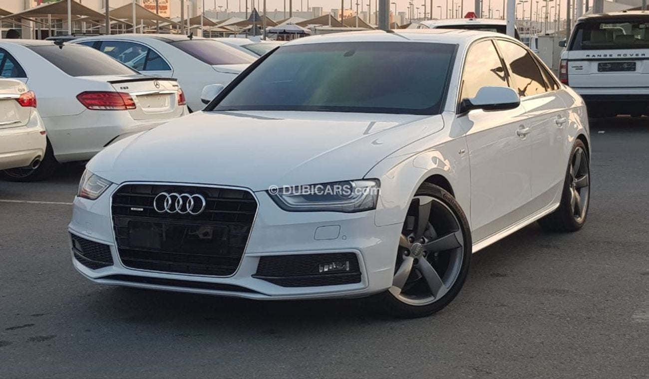 أودي A4 S-line موديل 2015 خليجي فل مواصفات حاله ممتازه من الداخل والخارج كراسي جلد ومثبت سرعه وتحكم كهربي كا