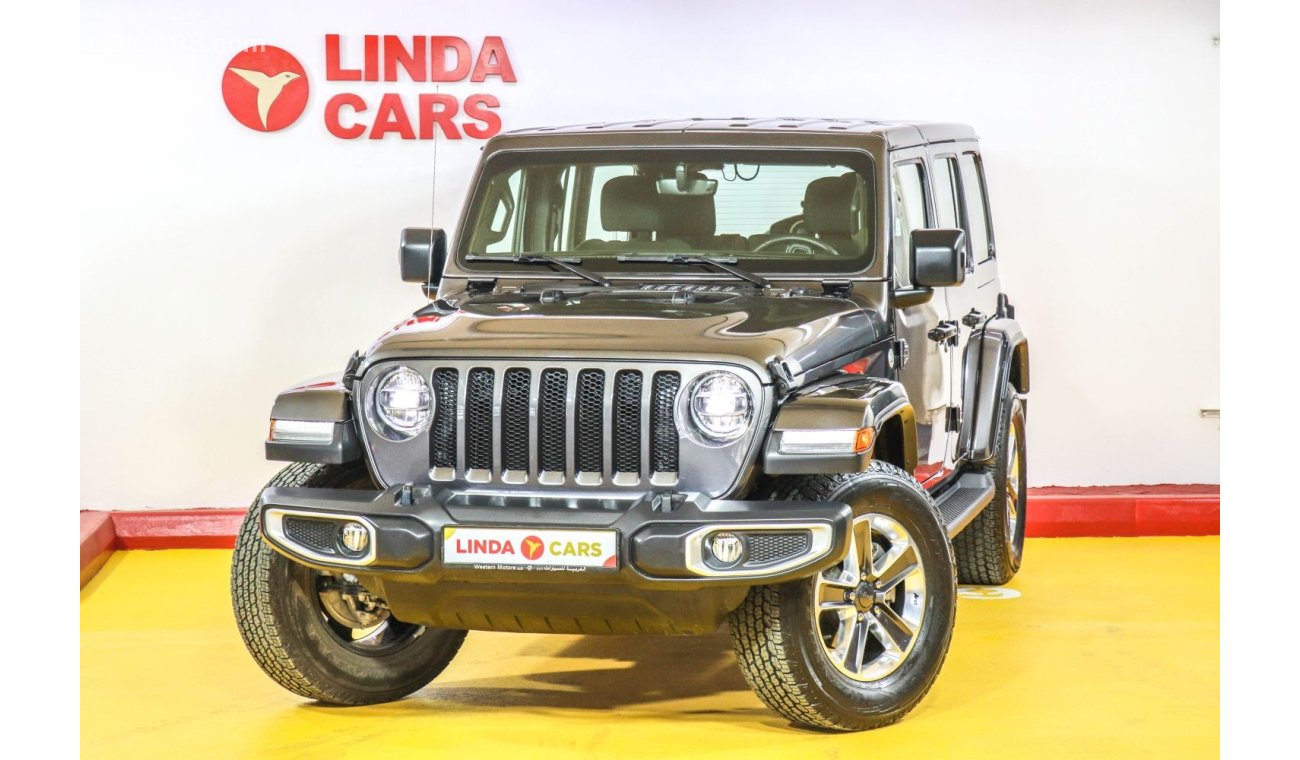 جيب رانجلر Jeep Wrangler Sahara Plus 2019 GCC under Agency Warranty with Zero Down-Payment.