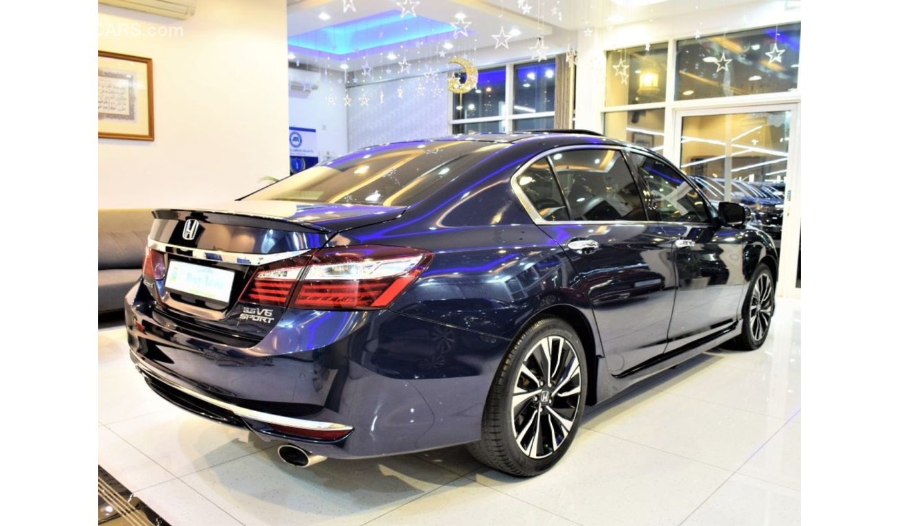 هوندا أكورد ORIGINAL PAINT ( صبغ وكاله )Amazing Honda Accord Sport 3.5 V6 2017 Model!! in Blue Color! GCC Specs