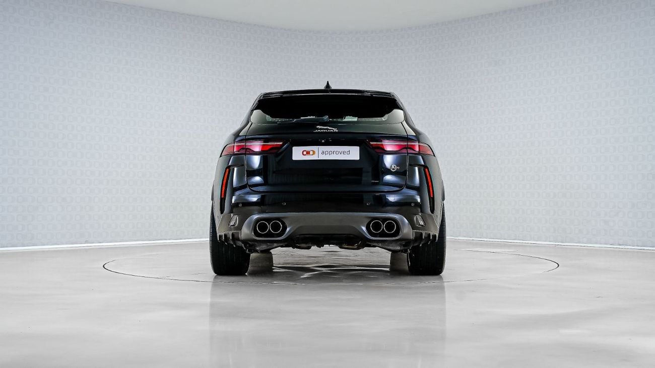 Jaguar F Pace SVR 5.0L | AED 4,807 PM | Super Low KM, Warranty & Service Oct 2028 | Ramadan Offer