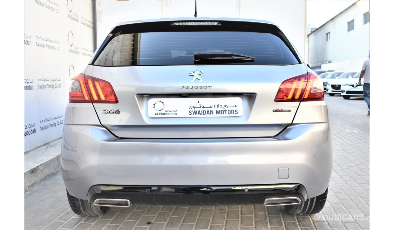 بيجو 308 GT LINE AGENCY WARRANTY 1.6L GCC SPECS 2018