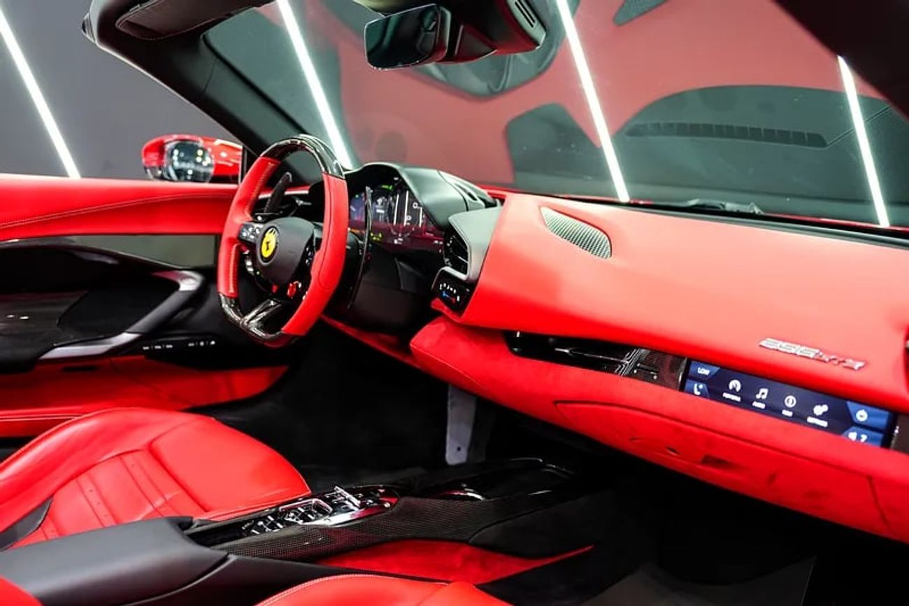 فيراري 296 GTS Daytona Seats, Carbon Interior, Passenger Display, Dealer Warranty + Service!!