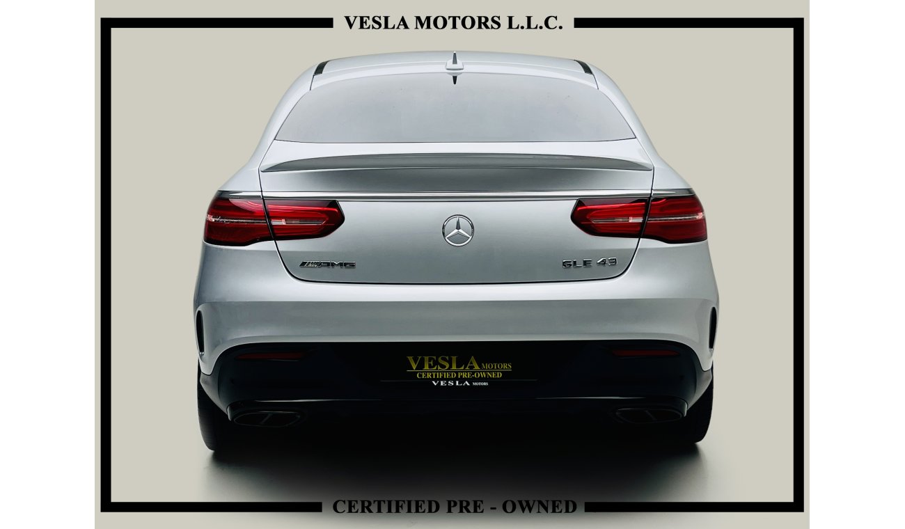 Mercedes-Benz GLE 43 AMG COUPE  ///AMG + CARBON + V6 BITURBO + 4 MATIC / 2019 / WARRANTY! + FULL SERVICE HISTORY / 6,678 DHS