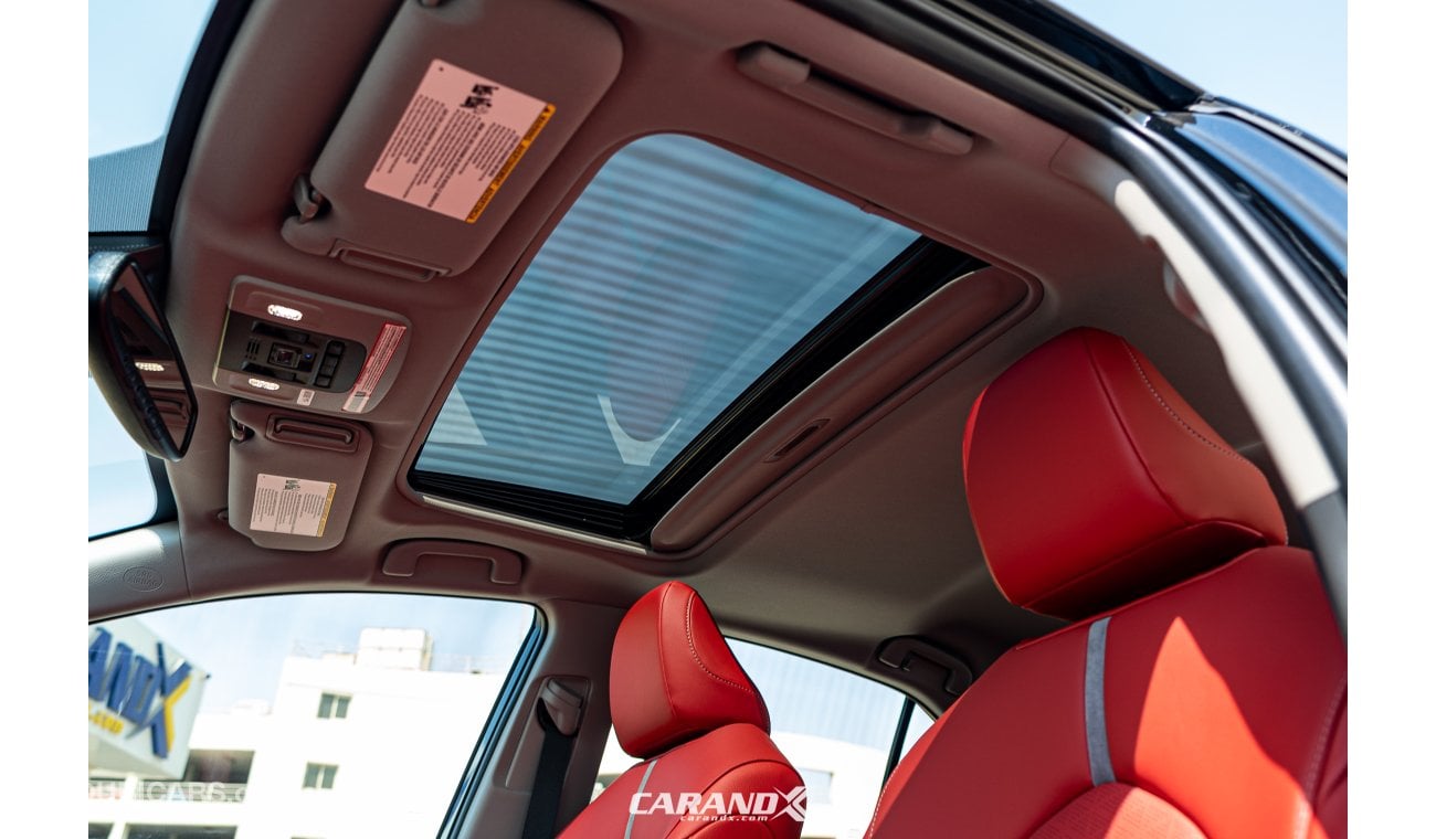 Toyota Camry XSE Hybrid Black / Red Interior