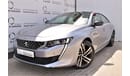 Peugeot 508 AED 2643 PM | 0% DP | GT R 1.6l GCC WARRANTY TO 2027 OR 100000KM
