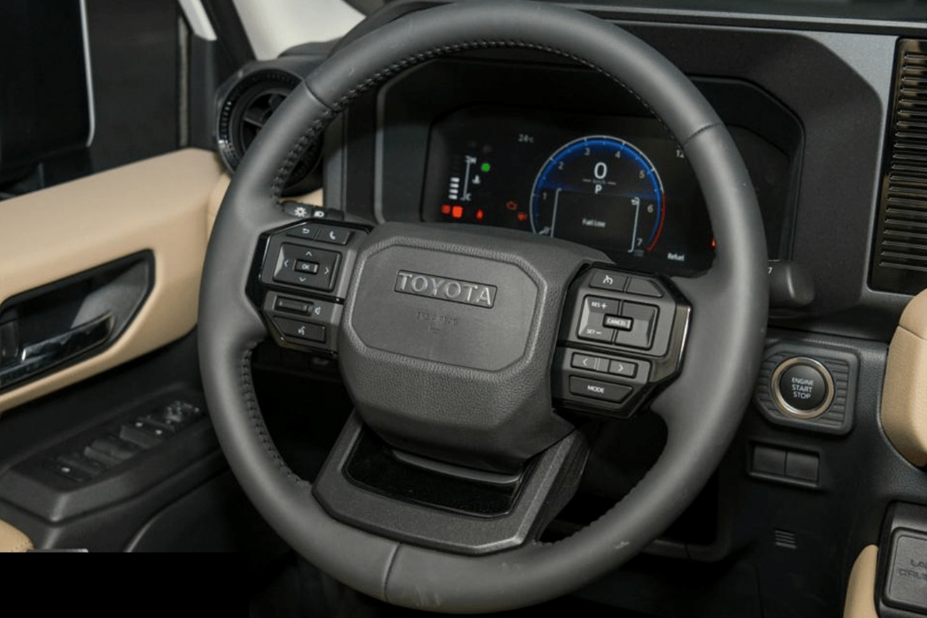 تويوتا برادو ECTP2M021 – 2024 Toyota Prado – 2.7L Petrol Auto – Mid – White with Black Beige Interior