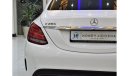 Mercedes-Benz C 200 Std EXCELLENT DEAL for our Mercedes Benz C200 ( 2017 Model! ) in White Color! GCC Specs