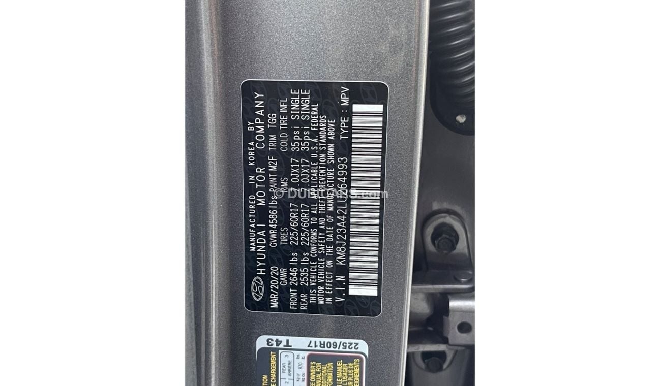 Hyundai Tucson 2020 HYUNDAI TUCSON IMPORTED FROM USA