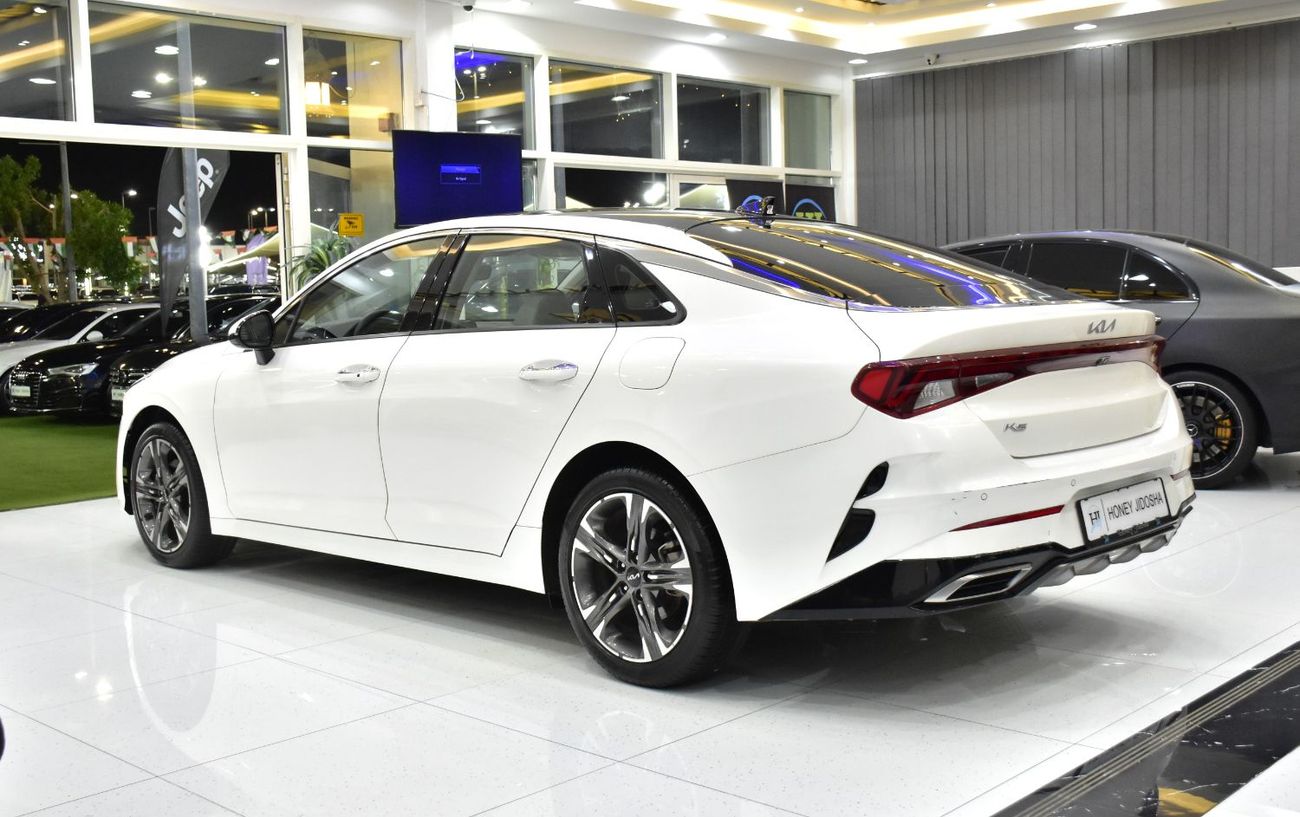 Kia K5 EXCELLENT DEAL for our KIA K5 ( 2022 Model ) in White Color GCC Specs