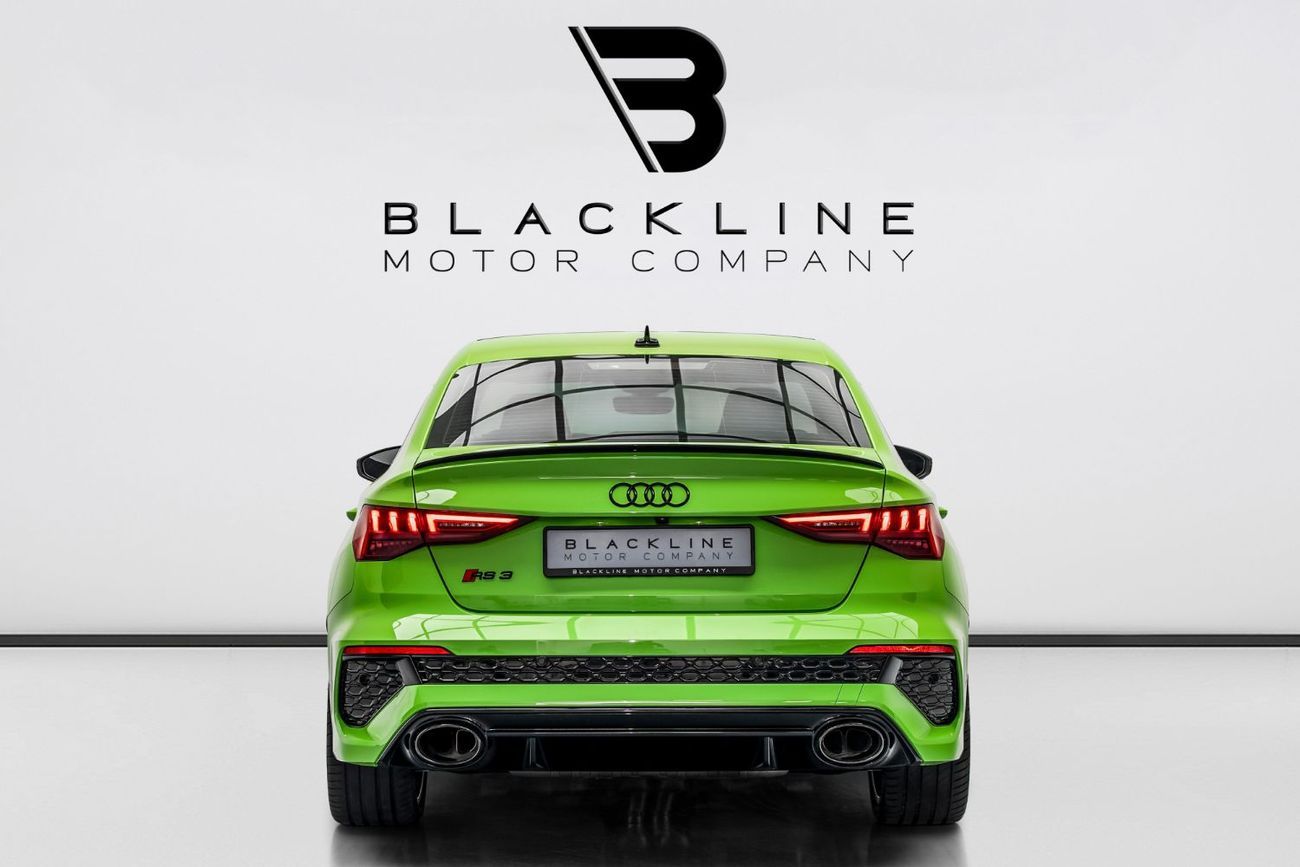 Audi RS3 TFSI quattro 2.5L Sedan 2024 Audi RS3, 2028 Audi Warranty + Service Contract, Kyalami Green, Low KMs