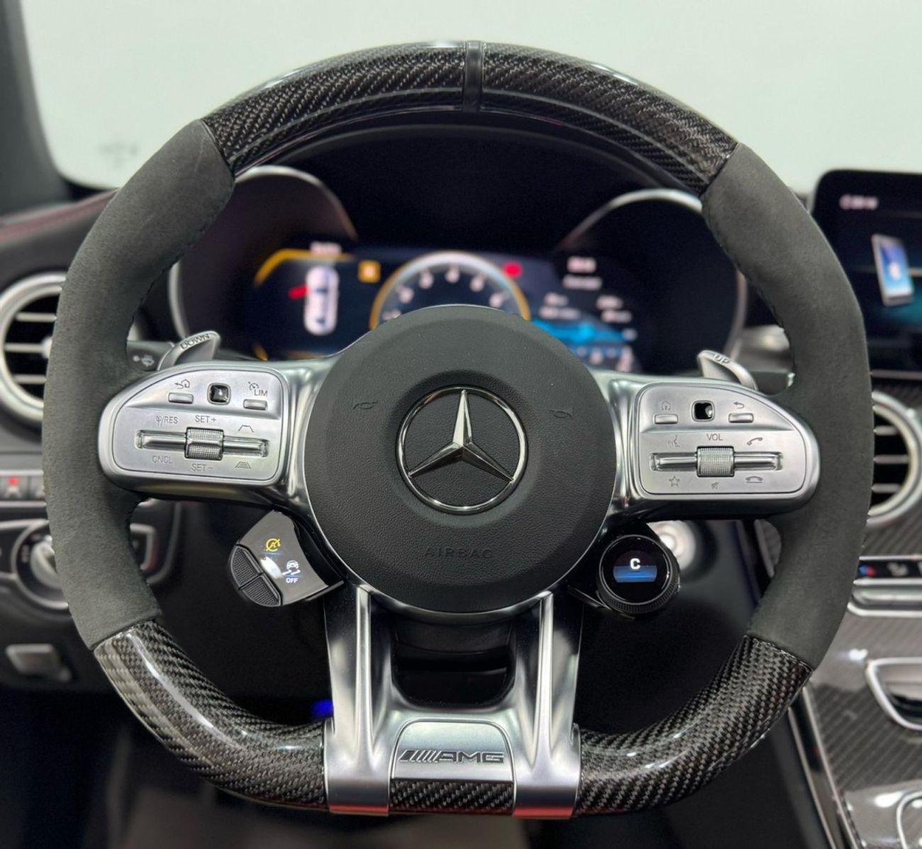 Mercedes-Benz C 63S AMG 2020 Mercedes Benz C63s AMG, Warranty, Full Mercedes Service History, Carbon Fiber Package, GCC