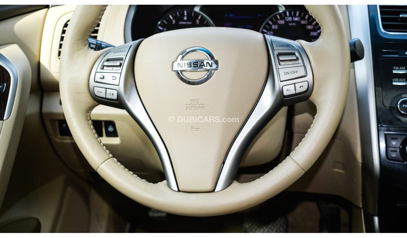 Nissan Altima White color inside Big Ward No.1 fingerprint slot, leather alloy wheels, camera screen control senso