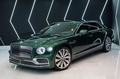 بنتلي فلاينج سبور V8 2022 Bentley Flying Spur V8, Mulliner Driving Specs, Rare Green, Rear Touchscreen!!