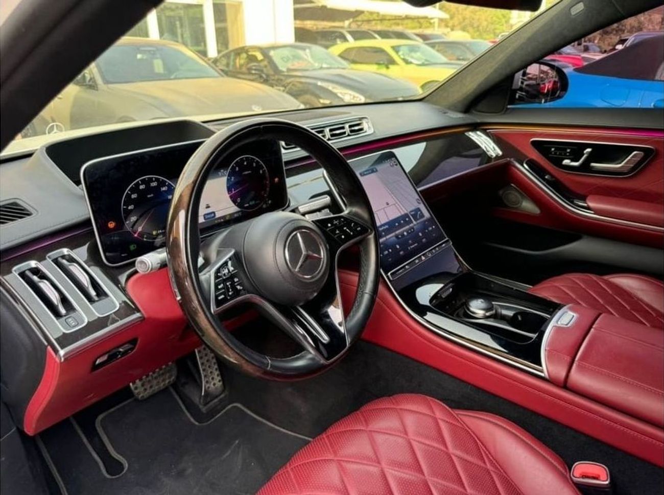 مرسيدس بنز S 580 اكسكلوسيف 4M مرسيدس بنز S580 خليجي فل ابشن صبغ وكاله تشييكات وكاله بحاله ممتازه