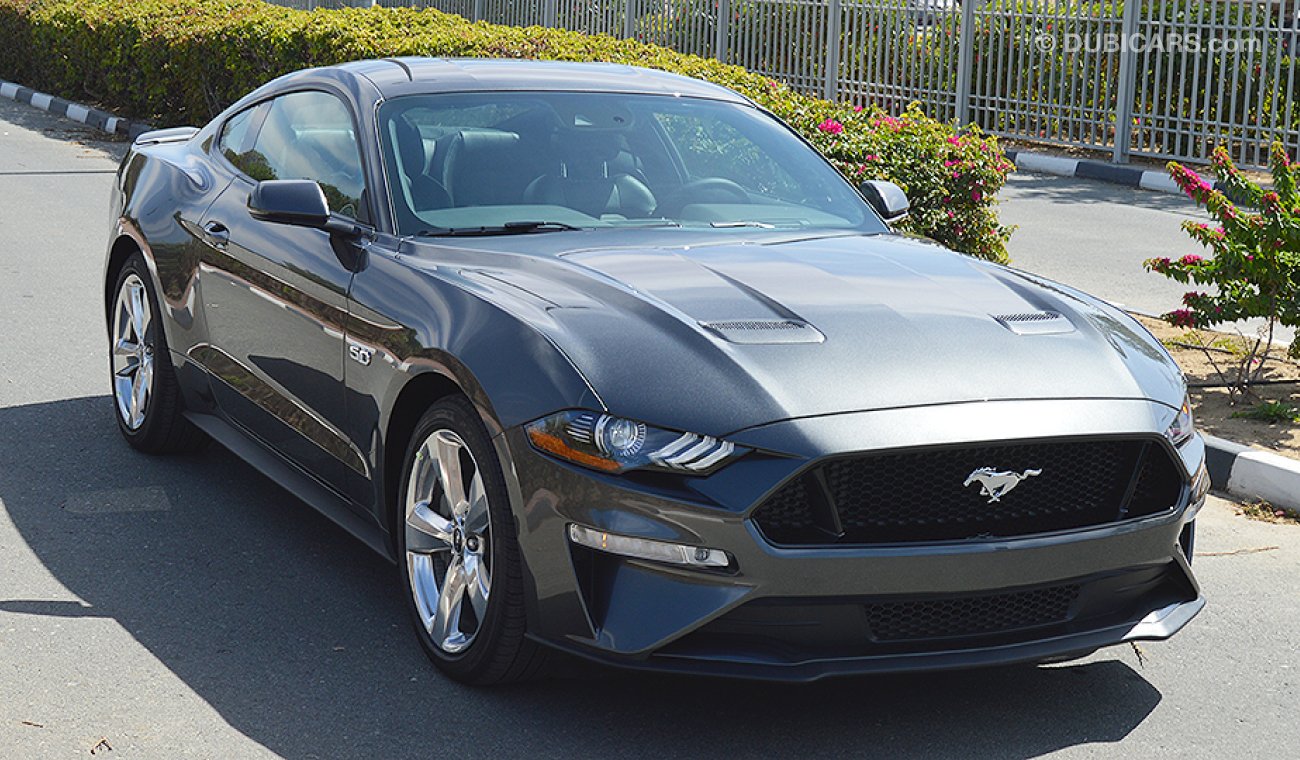 Ford Mustang 2019 GT Premium 5.0 V8 GCC, 0km w/ 3Yrs or 100K km Warranty + 60K km Service @ Al Tayer