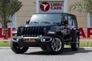 Jeep Wrangler Unlimited Sahara 3.6L Jeep Wrangler Unlimited Sahara 2023 GCC under Agency Warranty with Flexible Do