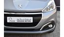 Peugeot 208 AED 449 PM | 1.6L ACTIVE GCC AGENCY WARRANTY UP TO 2024 OR 100K KM