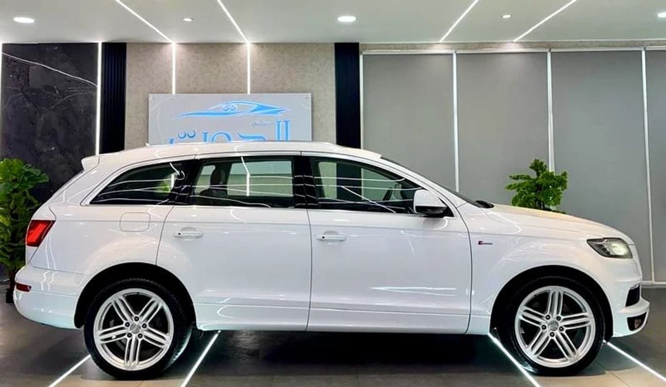 Audi Q7 AMAZING WHITE S_LINE V6 || FULL OPINION || GCC || 7 SEATS || ACCIDENT FREE