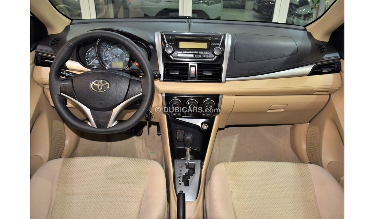 تويوتا يارس ORIGINAL PAINT ( صبغ وكاله ) Toyota Yaris SE 1.5 ( 2015 Model! ) in White Color! GCC Specs