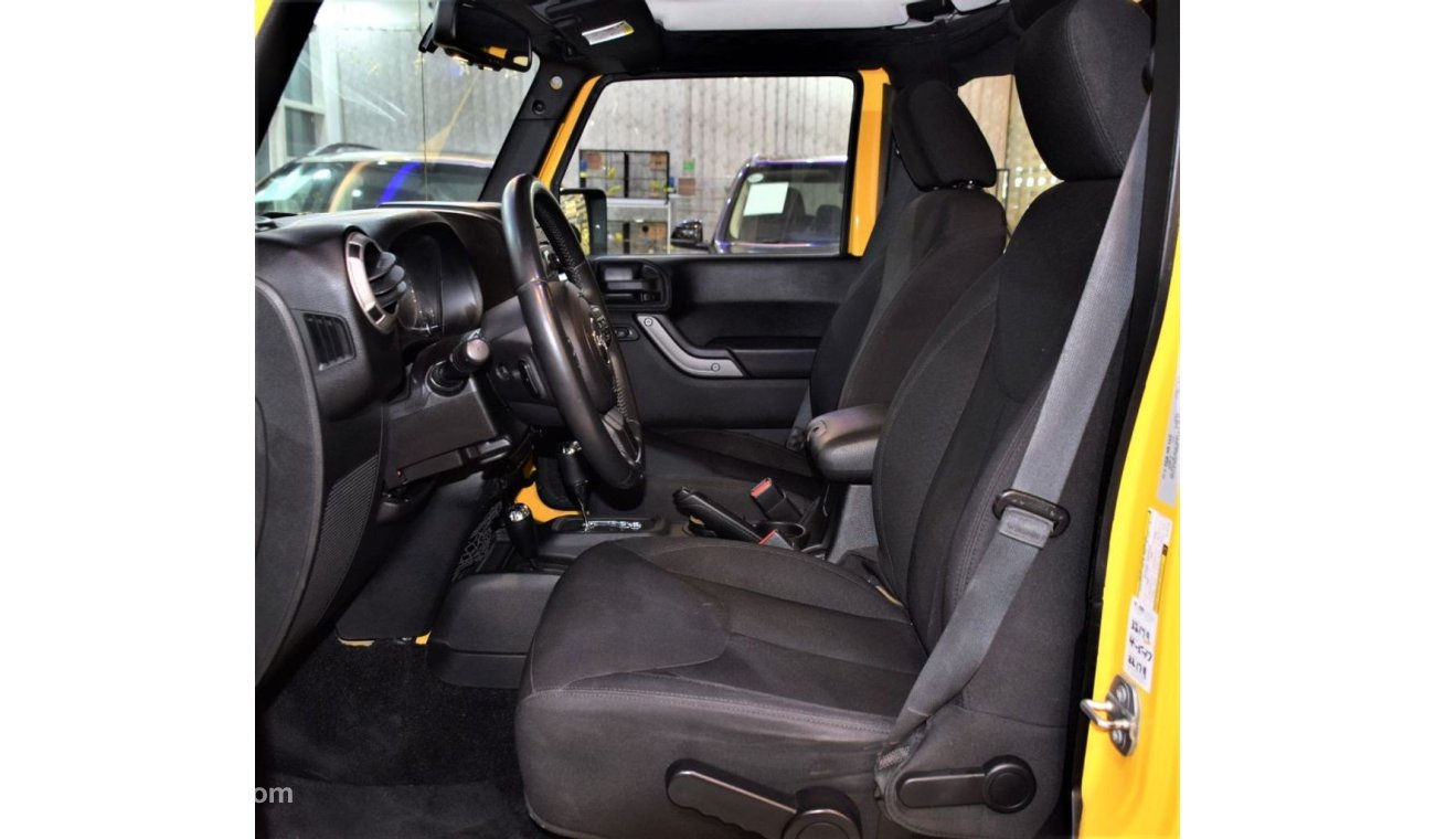 جيب رانجلر FULL SERVICE HISTORY! Jeep Wrangler Unlimited Sport 2015 Model!! in Yellow Color! GCC Specs