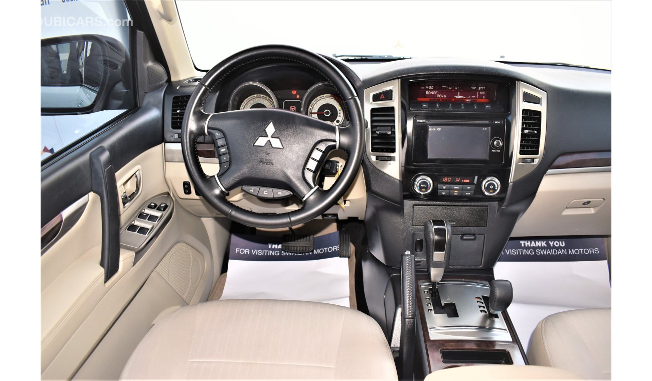 Mitsubishi Pajero AED 1428 PM | 0% DP | 3.0L GLS 4WD V6 GCC WARRANTY