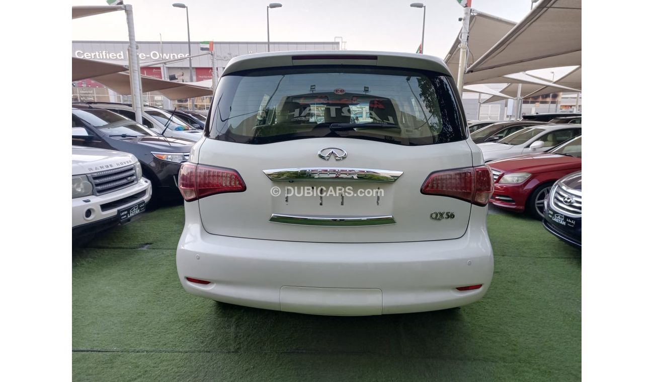 إنفينيتي QX56 خليجى موديل 2011 رادار خمس كاميرات فتحة جلد بصمه مثبت سرعة تحكم رنجات بحالة ممتازة