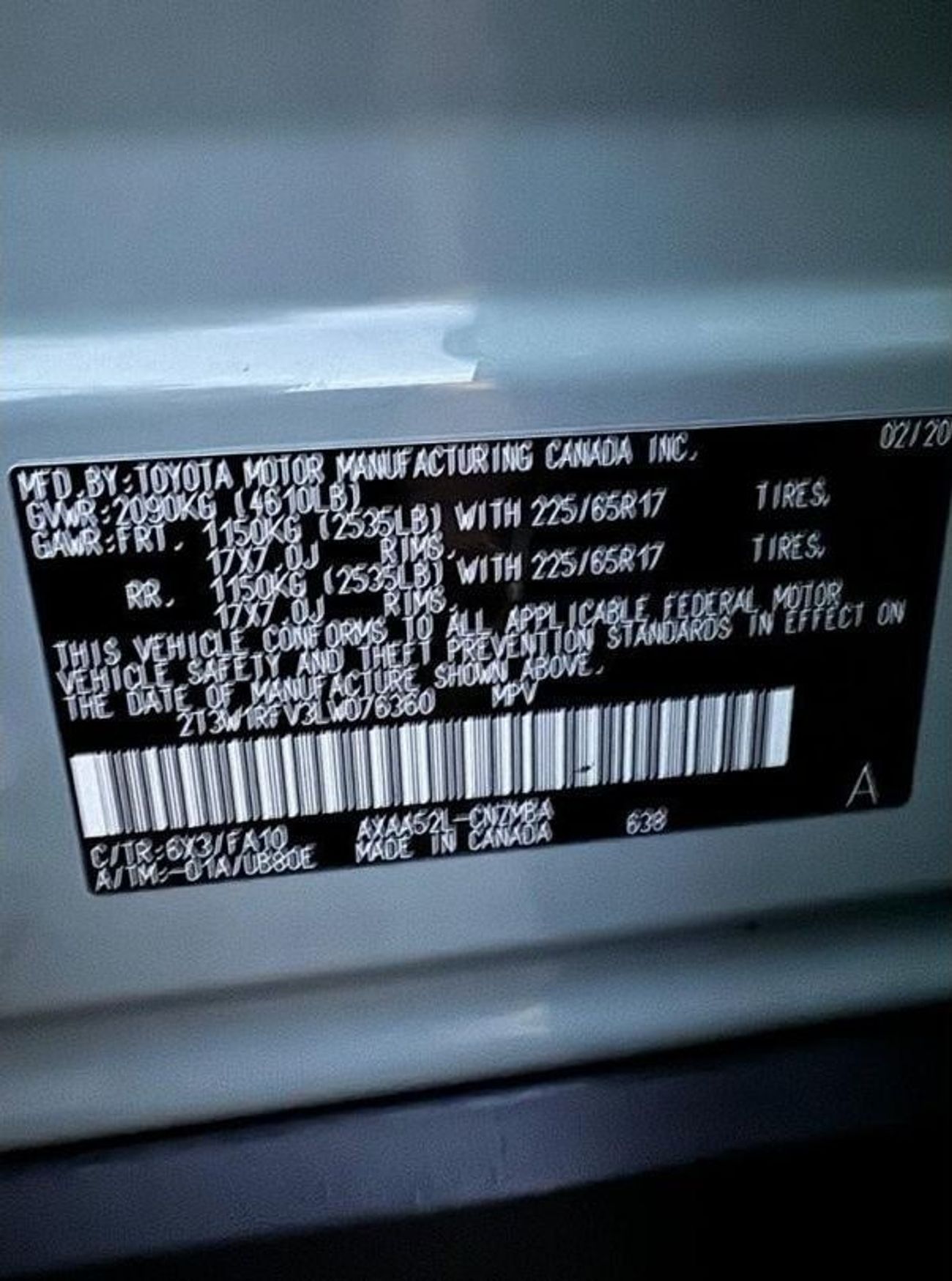 تويوتا راف ٤ 2020 XLE GREEN VIP SMART ENGINE AWD - 2.5L USA IMPORT