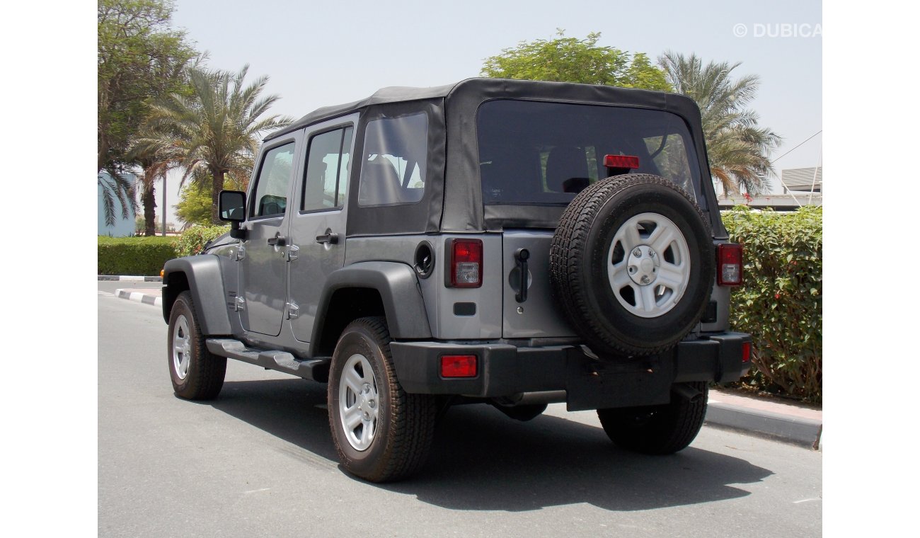 Jeep Wrangler Brand New 2016 UNLIMITED SPORT 3.6L V6 GCC With 3 Yrs/60000 km Dealer * RAMADAN OFFER *